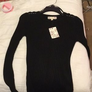 A black sweater